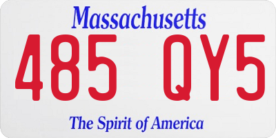 MA license plate 485QY5