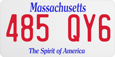 MA license plate 485QY6
