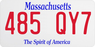 MA license plate 485QY7