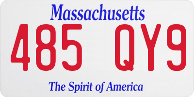 MA license plate 485QY9