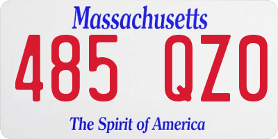 MA license plate 485QZ0