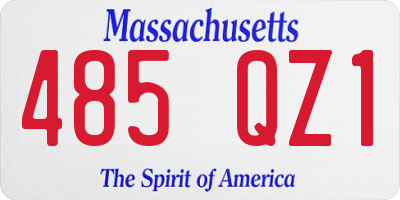 MA license plate 485QZ1