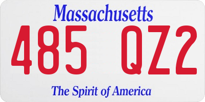 MA license plate 485QZ2