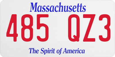 MA license plate 485QZ3