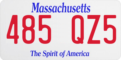MA license plate 485QZ5