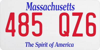 MA license plate 485QZ6