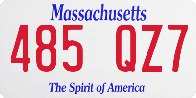 MA license plate 485QZ7
