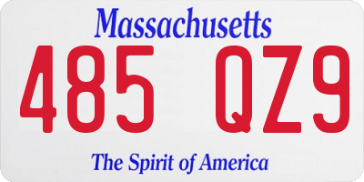 MA license plate 485QZ9
