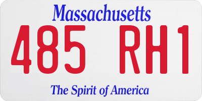 MA license plate 485RH1