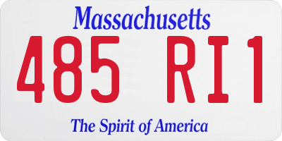 MA license plate 485RI1