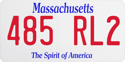 MA license plate 485RL2