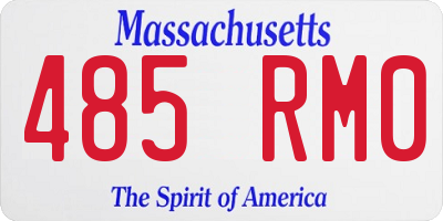 MA license plate 485RM0
