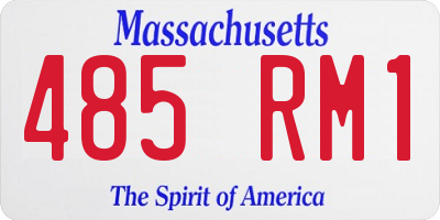 MA license plate 485RM1