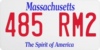 MA license plate 485RM2