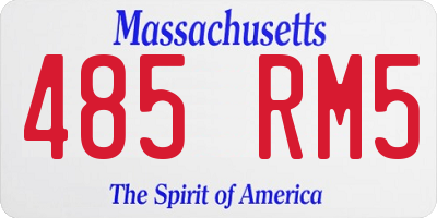MA license plate 485RM5