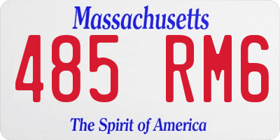 MA license plate 485RM6