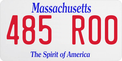 MA license plate 485RO0