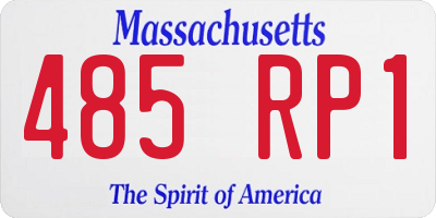 MA license plate 485RP1