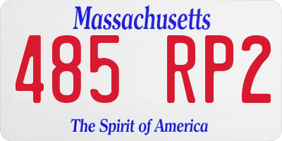 MA license plate 485RP2