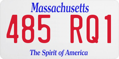 MA license plate 485RQ1