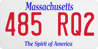 MA license plate 485RQ2