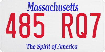 MA license plate 485RQ7
