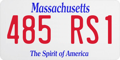 MA license plate 485RS1