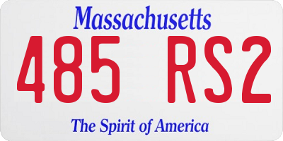 MA license plate 485RS2