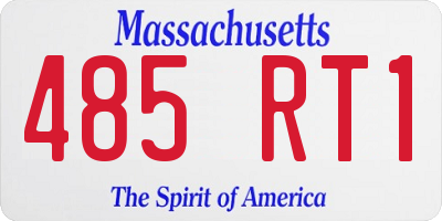 MA license plate 485RT1