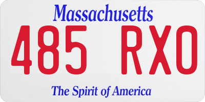 MA license plate 485RX0