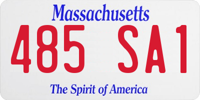 MA license plate 485SA1