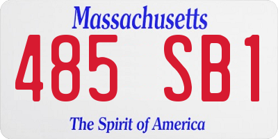 MA license plate 485SB1