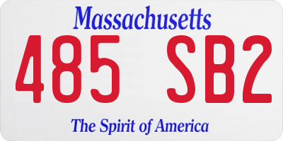 MA license plate 485SB2