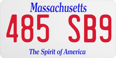 MA license plate 485SB9