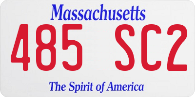 MA license plate 485SC2