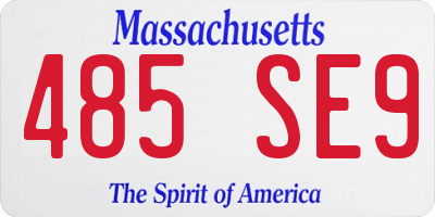 MA license plate 485SE9