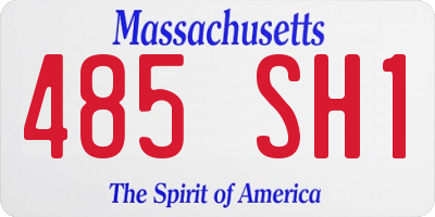 MA license plate 485SH1