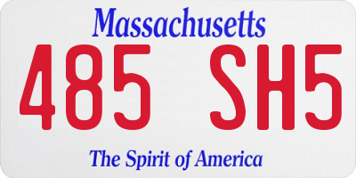 MA license plate 485SH5