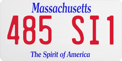 MA license plate 485SI1