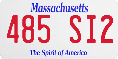 MA license plate 485SI2