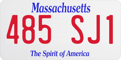 MA license plate 485SJ1