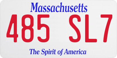 MA license plate 485SL7