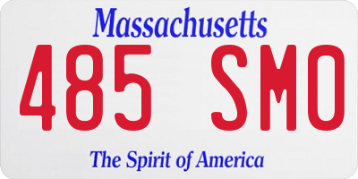 MA license plate 485SM0