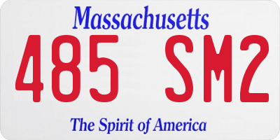 MA license plate 485SM2