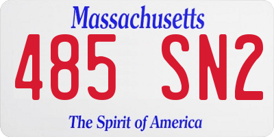 MA license plate 485SN2