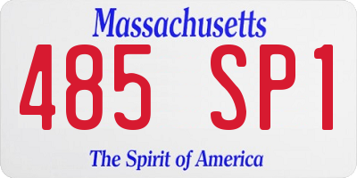 MA license plate 485SP1