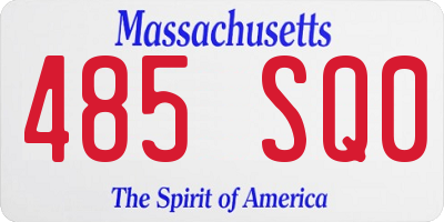 MA license plate 485SQ0