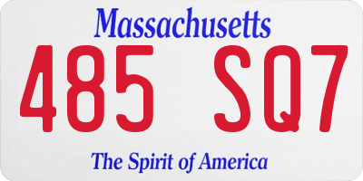 MA license plate 485SQ7