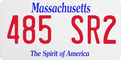 MA license plate 485SR2