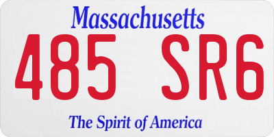 MA license plate 485SR6